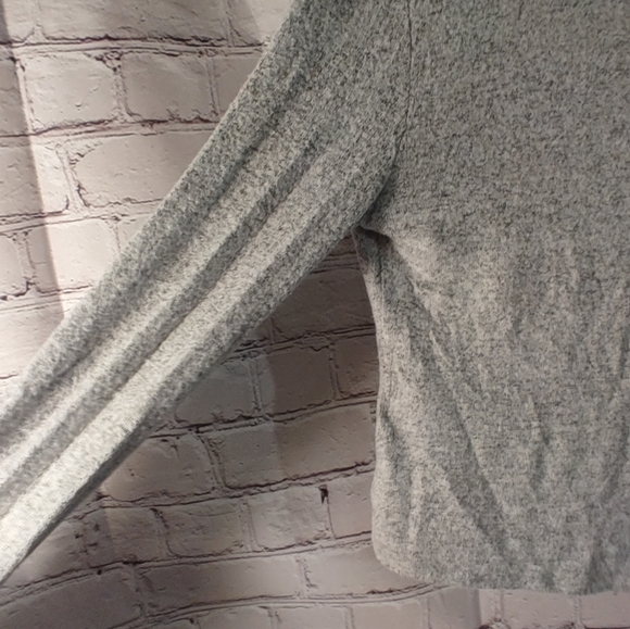 Free People Twist Front Crop Heather Grey Sweater S - Picture 12 of 13
